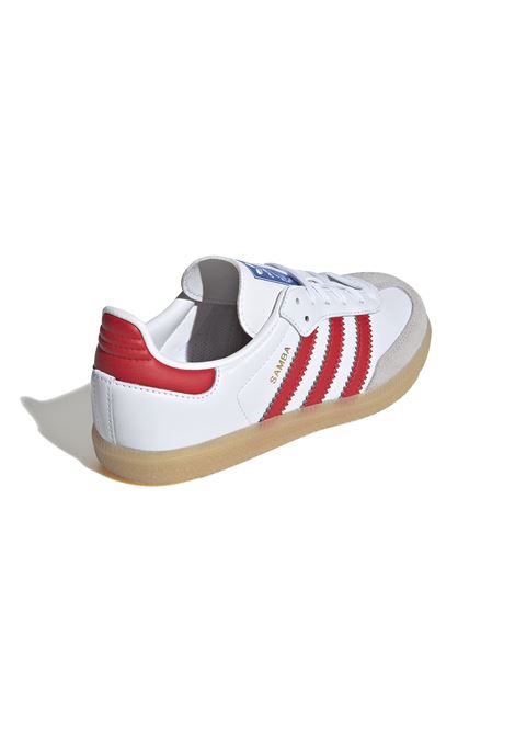 Scarpe Adidas Samba OG Bianco Rosso Gum Bambini ADIDAS ORIGINALS | Sneakers | JI4465-